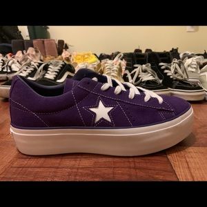 converse one star platform purple